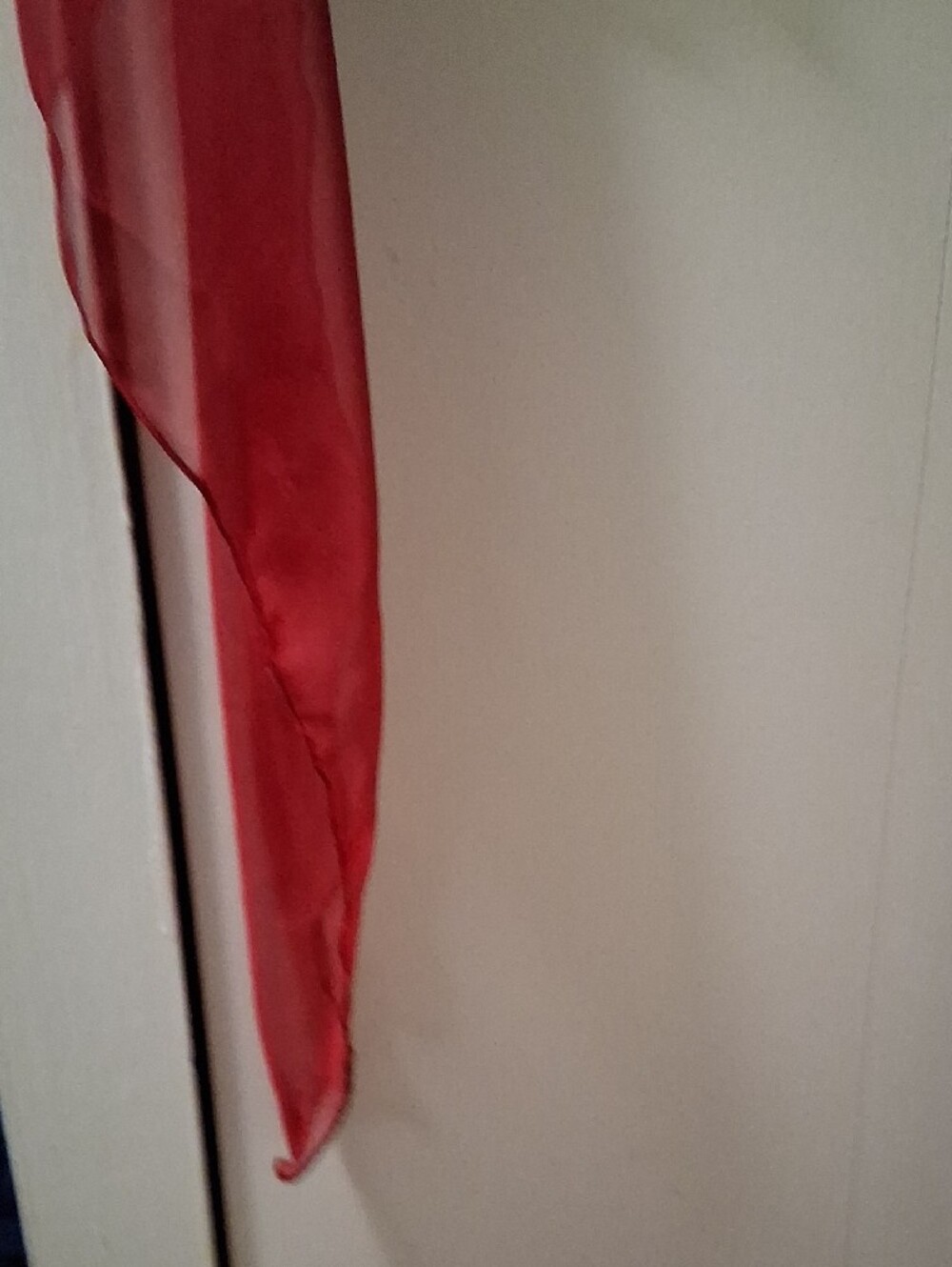 Red Sheer Chiffon Shawl - Lightweight Women’s Wrap - Picture 2 of 5